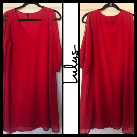 🎈SALE🎈LULU’S ‘Shifting Drears’ Red Dress - Picture 3 of 7